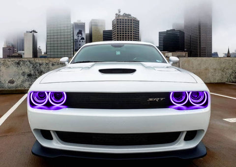 Oracle Dodge Challenger 15-21 LED Waterproof Halo Kit - ColorSHIFT w/o Controller - 3990-334