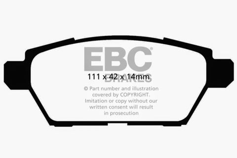 EBC 06-09 Ford Fusion 2.3 Redstuff Rear Brake Pads - DP31766C