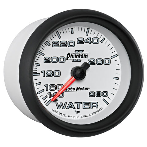 Autometer Phantom II 2-5/8in 140-280 Degree F Mechanical Water Gauge - 7831