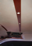 Hella 0500 Series Slim Line White 12V DC Round Soft LED Courtesy Light w/ White Plastic Rim - 980500041