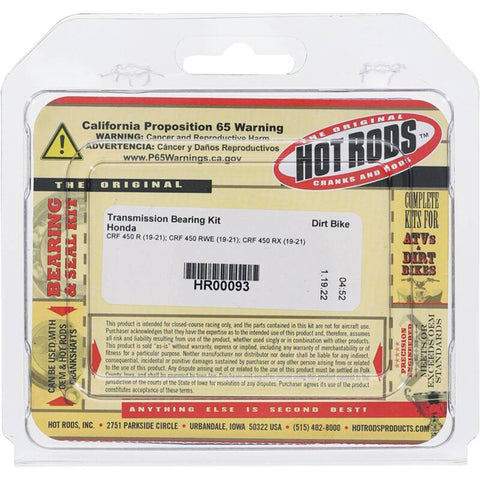 Hot Rods 19-21 Honda CRF 450 R 450cc Transmission Bearing Kit - HR00093