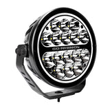 Go Rhino Xplor Blackout Series Round LED Spot Light Beam w/DRL (Surface/Thread Stud Mnt) 7in. - Blk - 750800711SRS