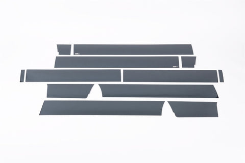 Putco 09-14 Ford F-150 Super Crew 8ft Long Box - 7in Wide (12pcs) Black Platinum Rocker Panels - 9751416BP