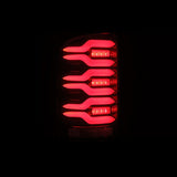 AlphaRex 14-18 GMC Sierra 1500/2500HD/3500HD LUXX-Series LED Tail Lights Blk/Red w/Actv Lgt Seq. Sig - 630050