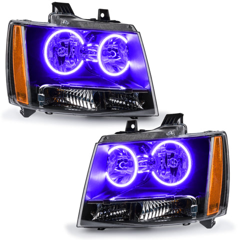 Oracle 07-13 Chevrolet Avalanche Pre-Assembled SMD Headlights - UV/Purple - 7001-007