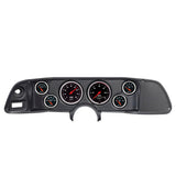 Autometer Designer Black 70-78 Camaro Dash Kit 6pc Tach / MPH / Fuel / Oil / WTMP / Volt - 7022-DB