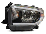 Raxiom 14-21 Toyota Tundra Axial Series Headlights w/ SEQL LED Bar- Blk Housing (Clear Lens) - TU16009