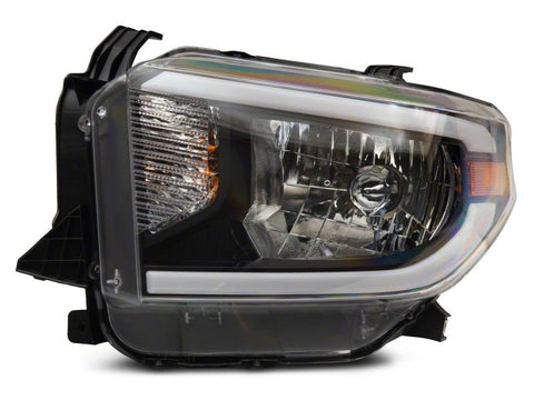 Raxiom 14-21 Toyota Tundra Axial Series Headlights w/ SEQL LED Bar- Blk Housing (Clear Lens) - TU16009