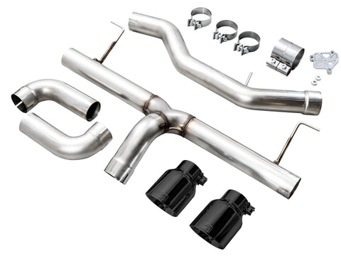 AWE 19-23 BMW 330i / 21-23 BMW 430i Base G2X Track Edition Axle Back Exhaust - Diamond Black - 3020-33429