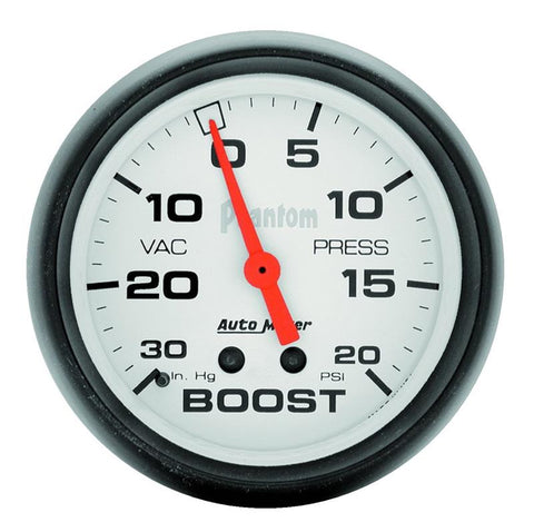 AutoMeter Gauge Vac/Boost 2-5/8in. 30Inhg-20PSI Mechanical Phantom - 5801