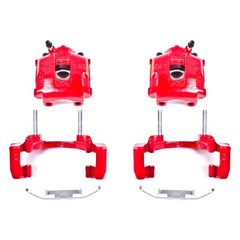 Power Stop 2000 BMW 323Ci Rear Red Calipers w/Brackets - Pair - S2640
