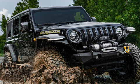 Bushwacker 18-21 Jeep Wrangler JL (2-Door & 4-Door) Flat Style Flares 4pc - Black - 11950-07