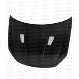Seibon 10-11 VW Golf GTI 5K/MK6 TM Carbon Fiber Hood w/ Shaved Emblem - HD1011VWGTIB-TM
