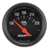 Autometer Z-Series 52mm 100-250 Degrees F. SSE Oil Temp Gauge - 2638