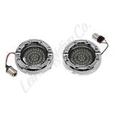 Letric Lighting 99-03 Premium Halo Red Switchbacks Running Light w/ Amber Turn Signals (1157) - LLC-FLHC-6R