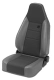 Bestop 76-86 Jeep Cj7 Front Trailmax II Sport Seat (Center Fabric Insert Charcoal/Gray) - 39438-09