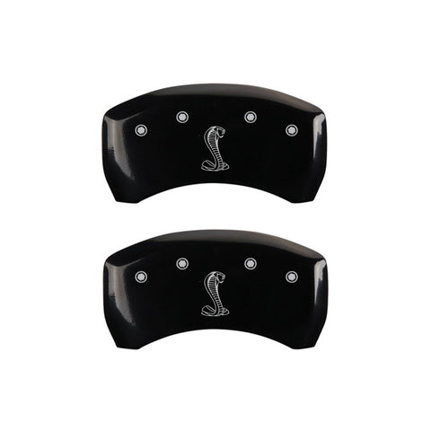 MGP Rear set 2 Caliper Covers Engraved Rear Snake Black finish silver ch - 10010RCNKBK