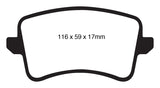 EBC 09-11 Audi A4 2.0 Turbo Ultimax2 Rear Brake Pads - UD1386