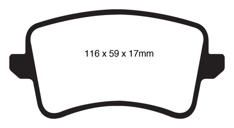 EBC 09-11 Audi A4 2.0 Turbo Yellowstuff Rear Brake Pads - DP41988R