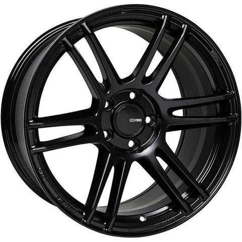 Enkei TSR-6 18x9.5 5x100 45mm Offset 72.6mm Bore Matte Black Wheel - 530-895-8045BK