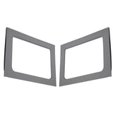 DEI 11-18 Jeep Wrangler JK 4-Door Boom Mat Rear Side Window Trim - 2 Piece - Gray Leather Look - 50164