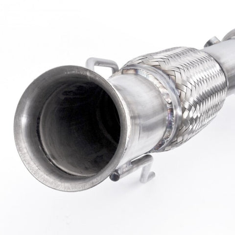Stainless Works 2016-18 Ford Focus RS 3in High-Flow Cats Downpipe Factory Connection - FCRS16DPCAT