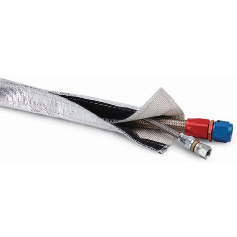 DEI Heat Shroud 1in I.D. x 3ft - Aluminized Sleeving - Hook and Loop Edge - 10405