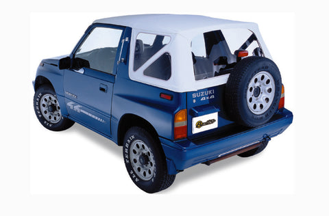 Bestop 89-94 Tracker/Sidekick Replace A-Top (White Denim Clear Windows No Door Skins Included) - 51362-52
