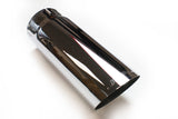 JBA 4in x 4.5in x 12in Angle Cut Chrome Plated Exhaust Tip - 12-08216