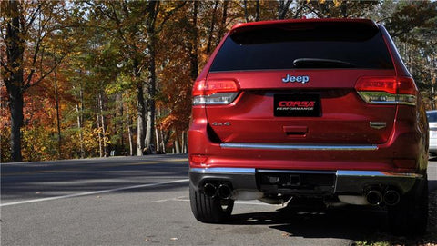 Corsa 2014-2021 Jeep Grand Cherokee Summit Edition Black 2.5in Dual Rear Exit Cat-Back Exhaust - 14992BLK