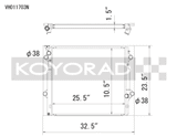 Koyo 03-09 Toyota 4Runner/Lexus GX470 4.7l Aluminum Radiator - Off-Road Use Only - VH011703N