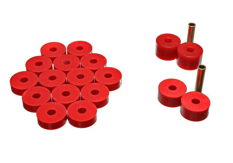Energy Suspension 74-75 Jeep CJ5/CJ7/CJ8 Scrambler Red Body (Cab) Mount Set - 2.4106R
