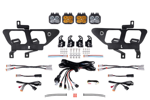 Diode Dynamics 21-22 Ford F-150 SS3 LED Fog Pocket Kit - Yellow Max - DD7315
