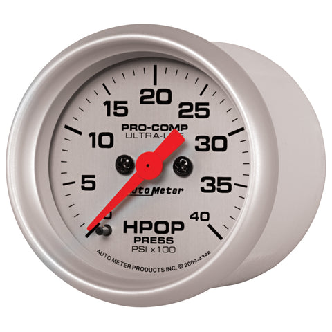 Autometer Ultra-Lite 2 1/16in Electrical 0-4000 PSI High Press Oil Pressure Gauge 94-07 Ford 7.3L - 4396