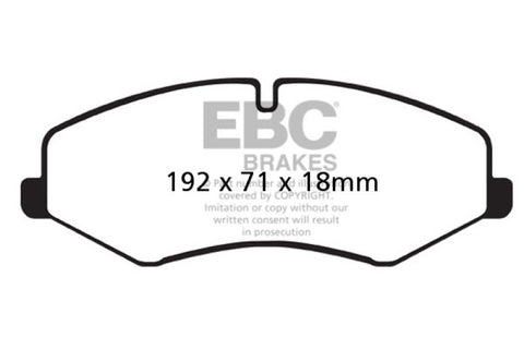 EBC 10-14 Land Rover LR4 5 Ultimax2 Front Brake Pads - UD1425