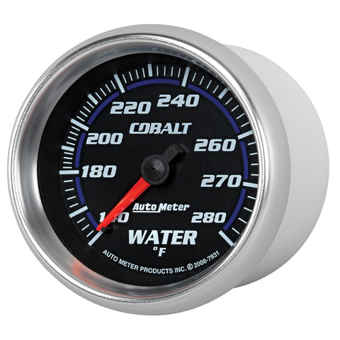 Autometer Cobalt 66.7mm 140-280 degree F. Water Temprature  Gauge - 7931
