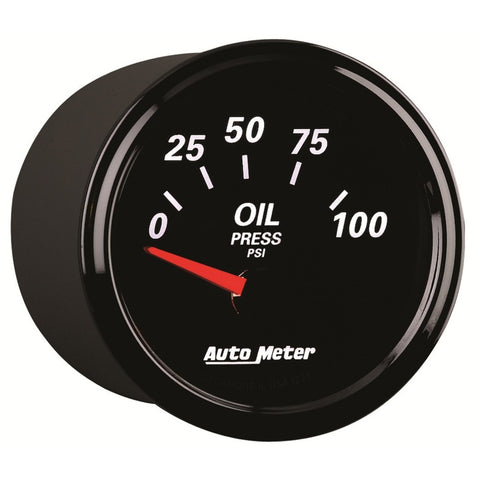 Autometer Designer Black II 52mm 100 PSI Oil Pressure Gauge - 1228