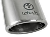 aFe Takeda 304 Stainless Steel Clamp-On Exhaust Tip 2.5in. Inlet / 4in. Outlet / 8in. L - Polished - 49T25404-P08