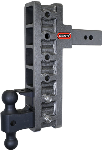 Gen-Y Mega Duty 2.5in Shank 12in Offset Drop 32K Hitch w/GH-0161 Dual-Ball/GH-0162 Pintle Lock - GH-1926