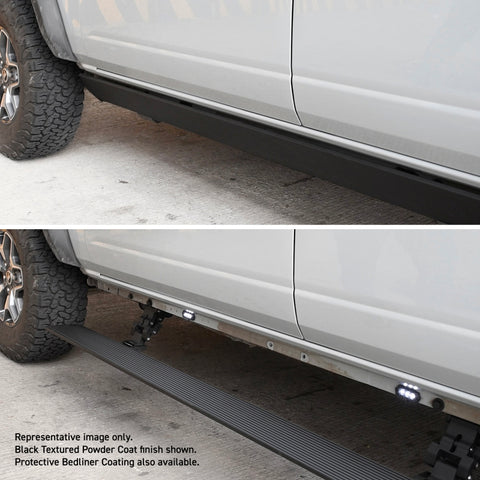 RealTruck 15-19 Chevy Silverado 2500HD DC 4dr VoltStep Electric Running Board Kit - Bedliner Coat - 20404280T