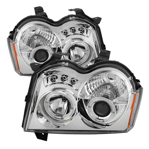 Spyder Jeep Grand Cherokee 05-07 Projector Headlights LED Halo LED Chrm Low 9006 PRO-YD-JGC05-HL-C - 5011107