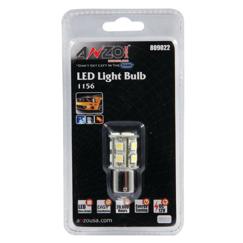 ANZO LED Bulbs Universal LED 1156 White - 13 LEDs 1 3/4in Tall - 809022