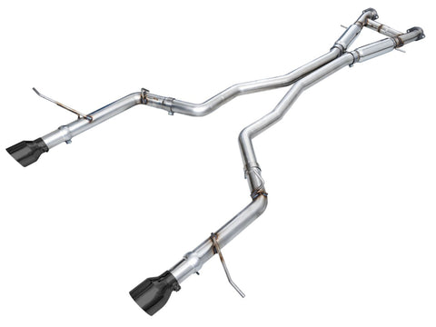 AWE Tuning 18-23 Dodge Durango SRT & Hellcat Track Edition Exhaust - Diamond Black Tips - 3020-33952
