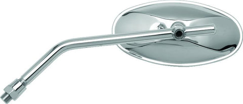 BikeMaster Adjustable Oval Mirror 10mm - Each -Chrome - 600804