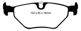EBC 01-03 BMW 525i 2.5 (E39) Redstuff Rear Brake Pads - DP31091C