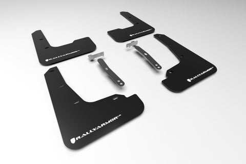 Rally Armor 21-23 Hyundai Elantra (Will Not Fit Elantra N/N Line) Black UR Mud Flap w/ White Logo - MF69-UR-BLK-WH