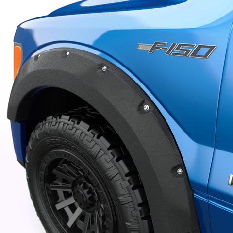 EGR 09-14 Ford F150 67in / 78.8in Bed Baseline Bolt-Style Fender Flares (Set of 4) - Textured Black - BLF1025