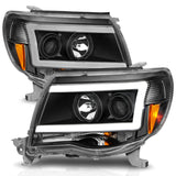 ANZO 05-09 Toyota Tacoma Projector Light Bar Style Headlights w/ C Light Bar - 111517