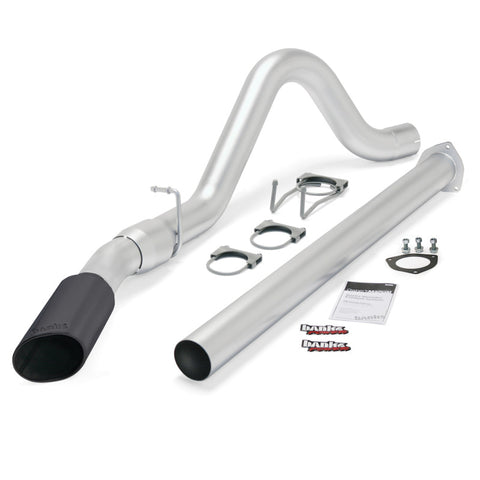 Banks Power 11-13 Ford 6.7L F250-350 Monster Exh Sys - SS Single Exh w/ Blk Tip - 49788-B