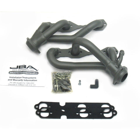 JBA 96-01 GM S Truck 4.3L V6 w/o A.I.R. Injection 1-1/2in Primary Ti Ctd Cat4Ward Header - 1842S-3JT